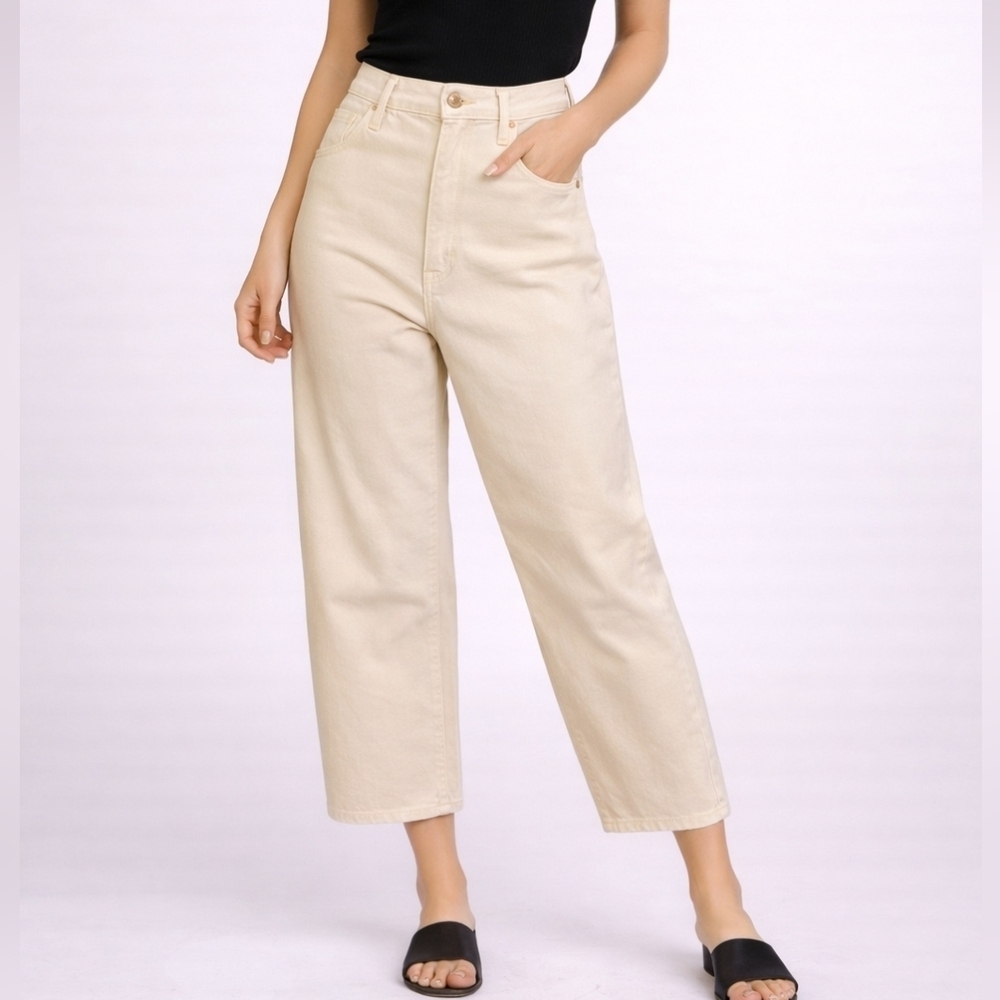 UNIVERSAL THREAD Denim Cropped Vintage Straight Leg High Waist Baddie Pants